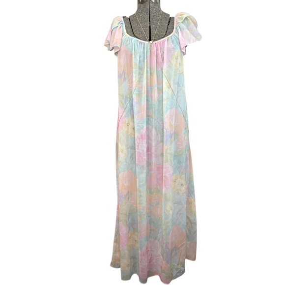 Vintage Miss Elaine “Silk Essence” Nightgown - PM Petite Medium - Picture 2 of 11